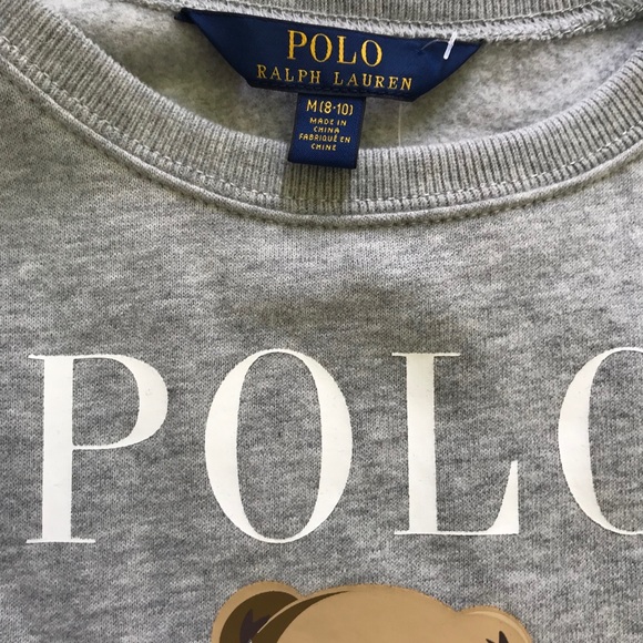 New Limited Kids Polo Ralph Lauren Bear Sweatshirt - Picture 4 of 5
